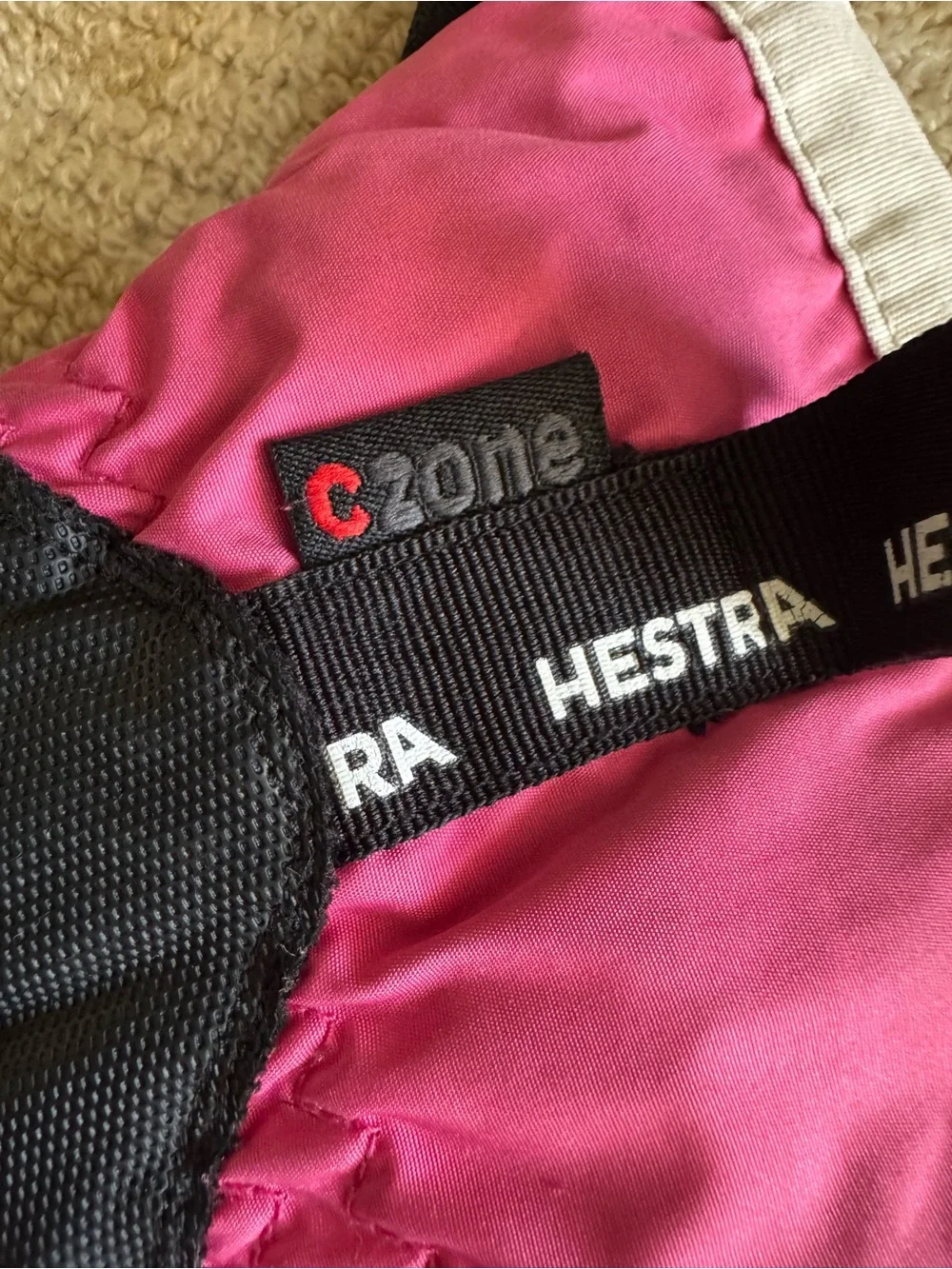 Hestra Gauntlet CZone Jr Waterproof Ski Gloves Pink Black Girls Size 4